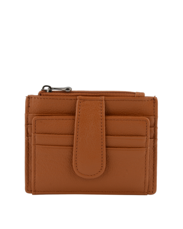 Porte-cartes Murray à rabat en cuir camel