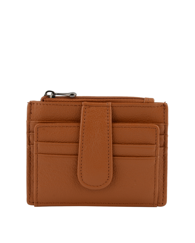 Porte-cartes Murray à rabat en cuir camel