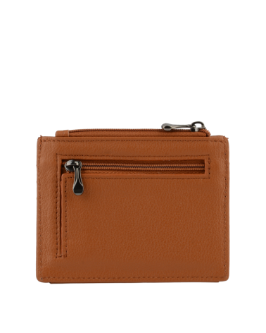 Porte-cartes Murray à rabat en cuir camel